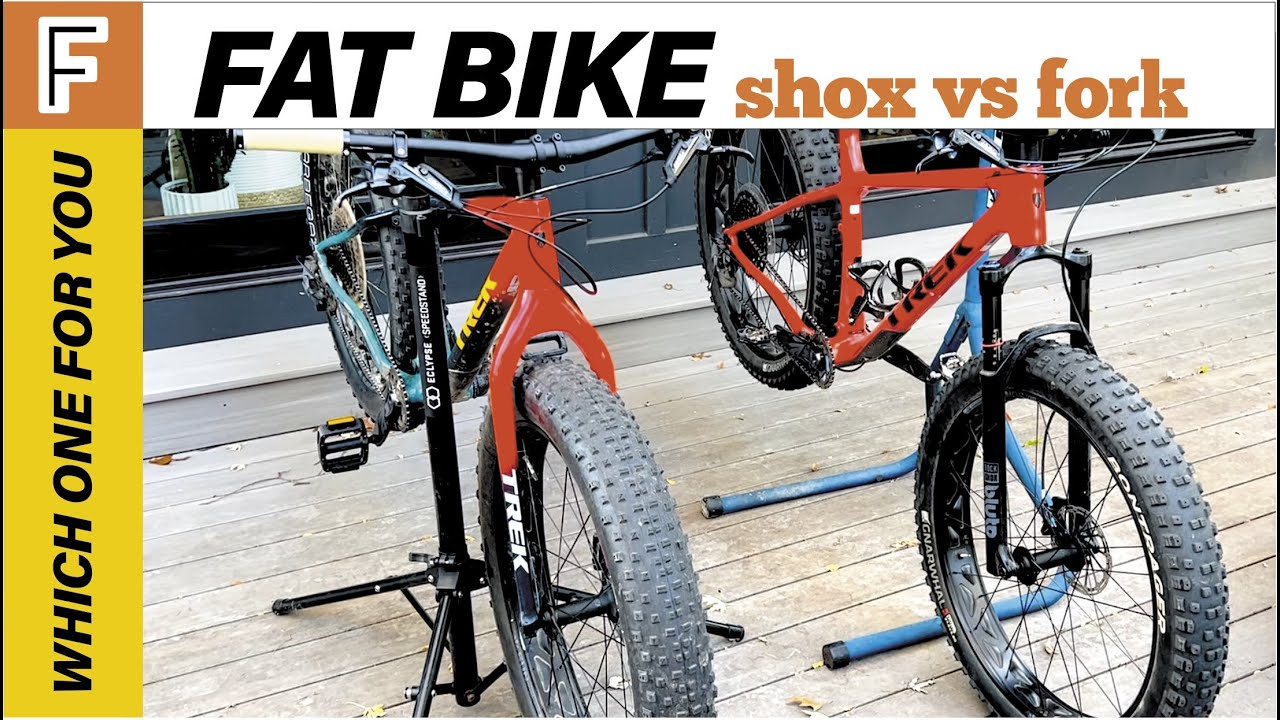Which one is for you? Fork vs shock. My fat biking review of carbon fork or Rock Shox Bluto