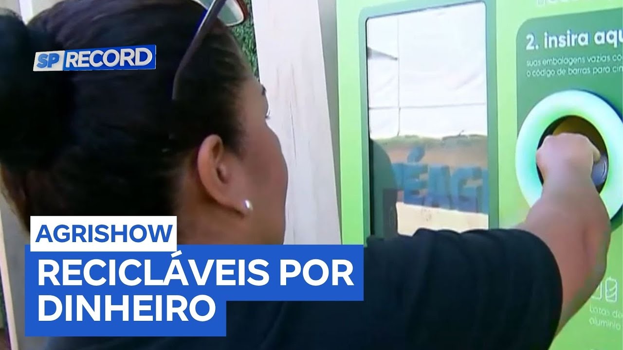Máquina que troca lixo por dinheiro via PIX é destaque na Agrishow