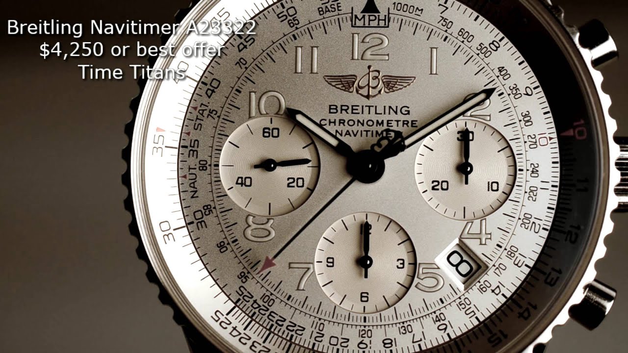 Breitling Navitimer A23322 Rare Silver Arabic Dial 41.5MM Caliber B23 COSC Automatic Full Set