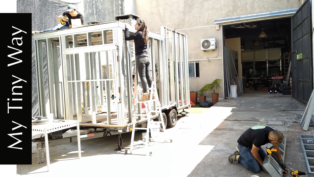🏡💕Construcción de una tiny house: Montando la estructura de steel framing #tinyhomebuild