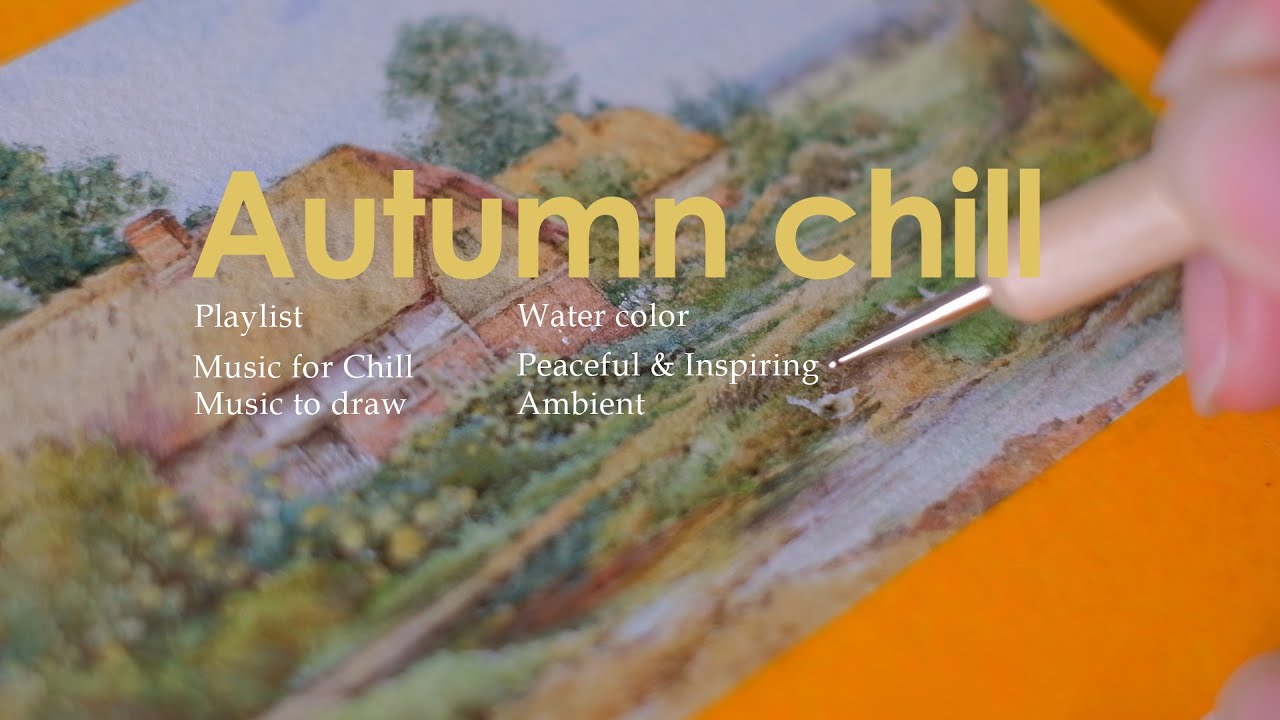 Autumn chill, Relax & Paint Watercolor Painting / A. Gallo Handmade color