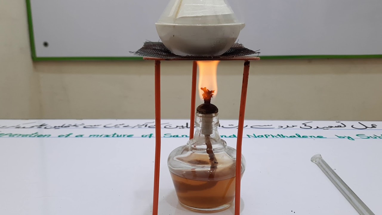 Separate naphthalene from the given mixture of sand and naphthalene by Sublimation by M. Saleem