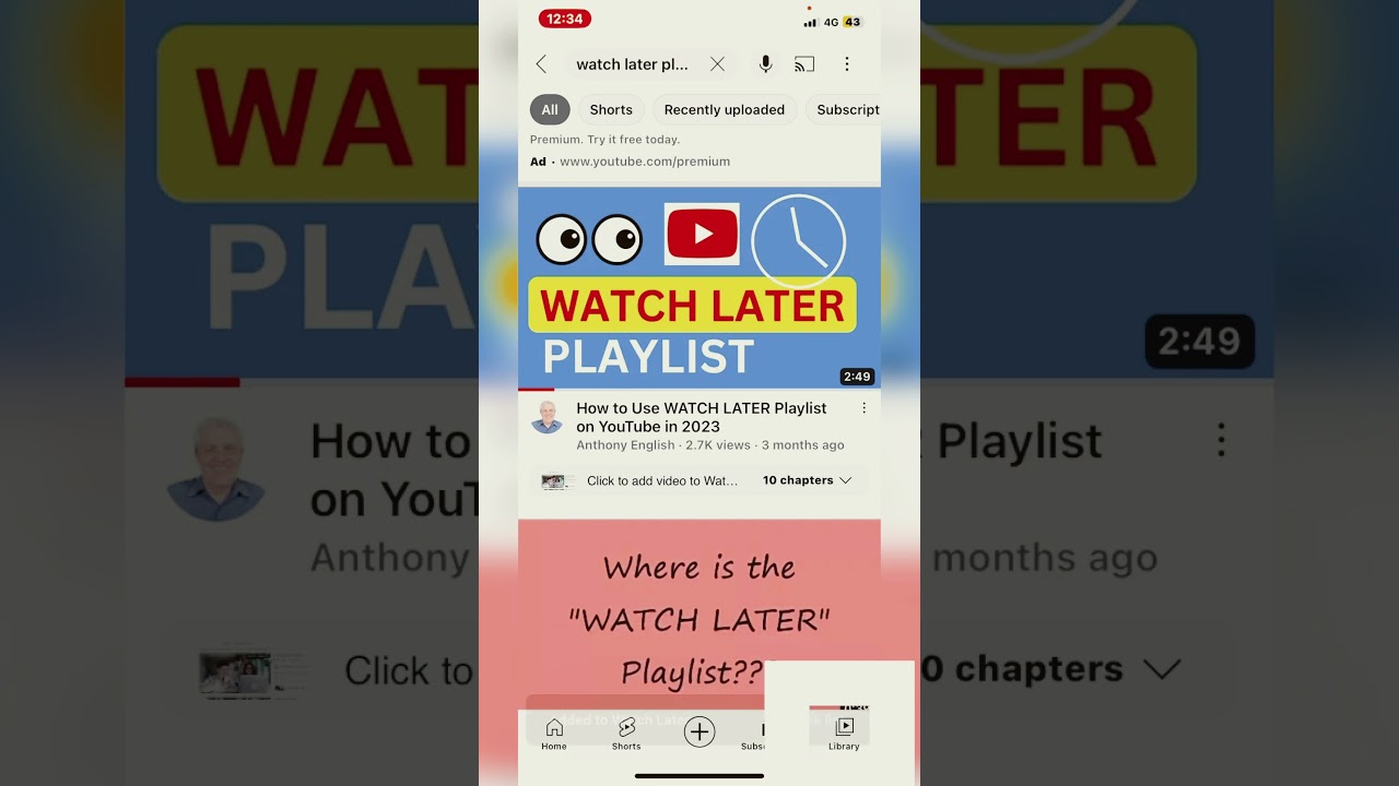 Watch Later on YouTube