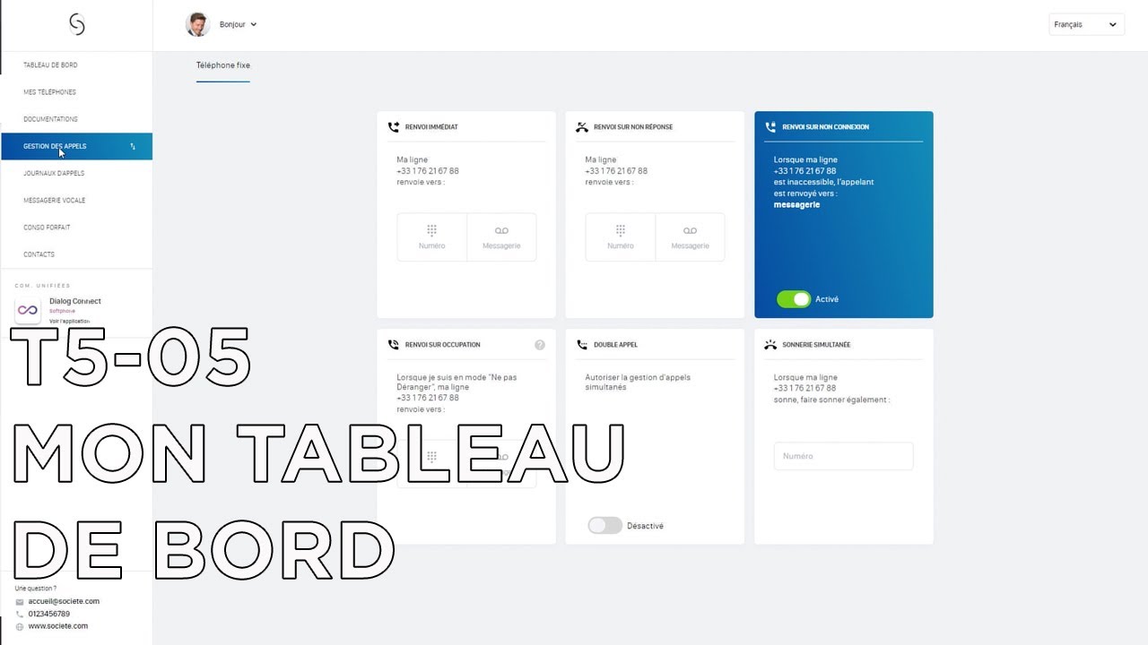 05 - Yealink T5 - Mon tableau de bord