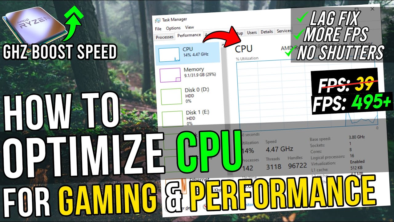 🔧 How To OPTIMIZE Your CPU/Processor For Gaming & Performance - Boost FPS & FIX Shutters (2024)✅