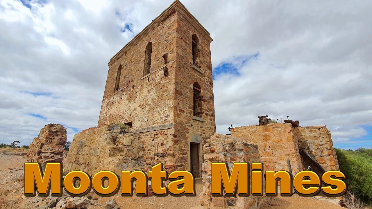 Moonta Mines, Museum, Mines Railway and Pumphouse Ruins, Moonta Bay, South Australia.
