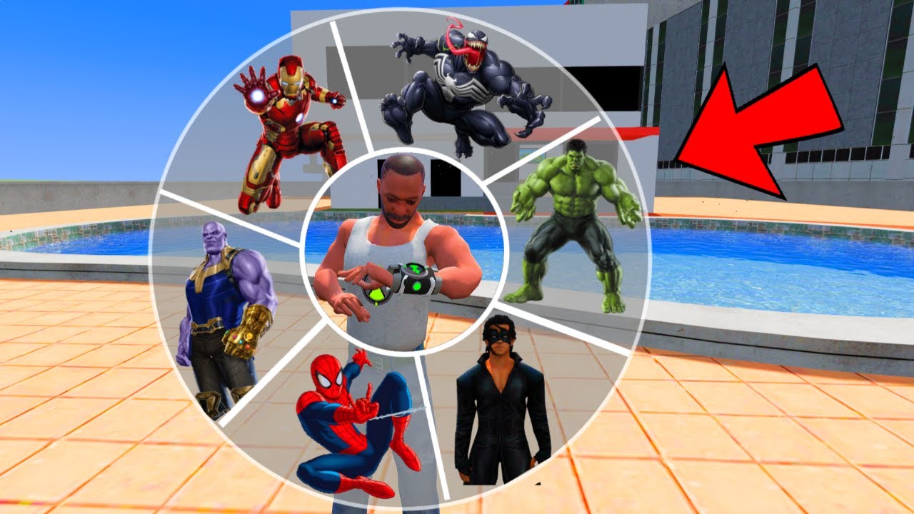 Playing As A Every SUPER HERO In INDIAN BIKE DRIVING 3D