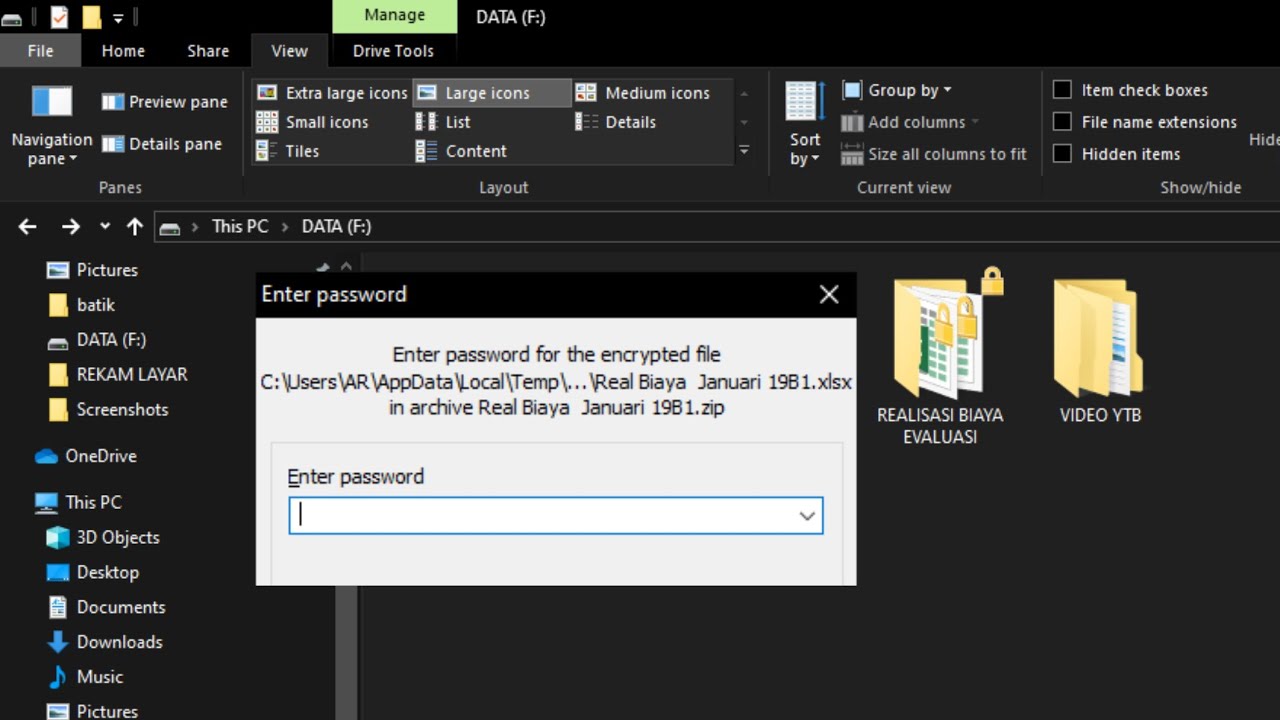 Cara memberi password pada file atau folder