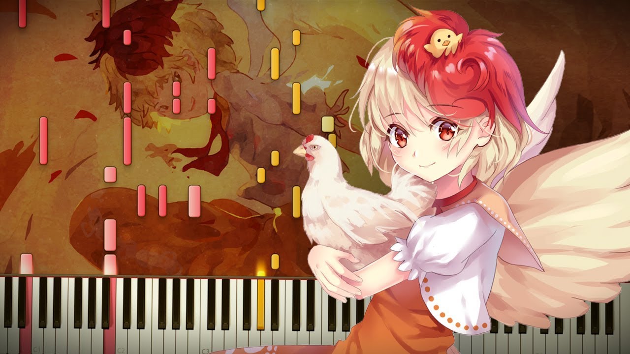 Synthesia: Touhou 17 - Seraphic Chicken | Piano Tutorial