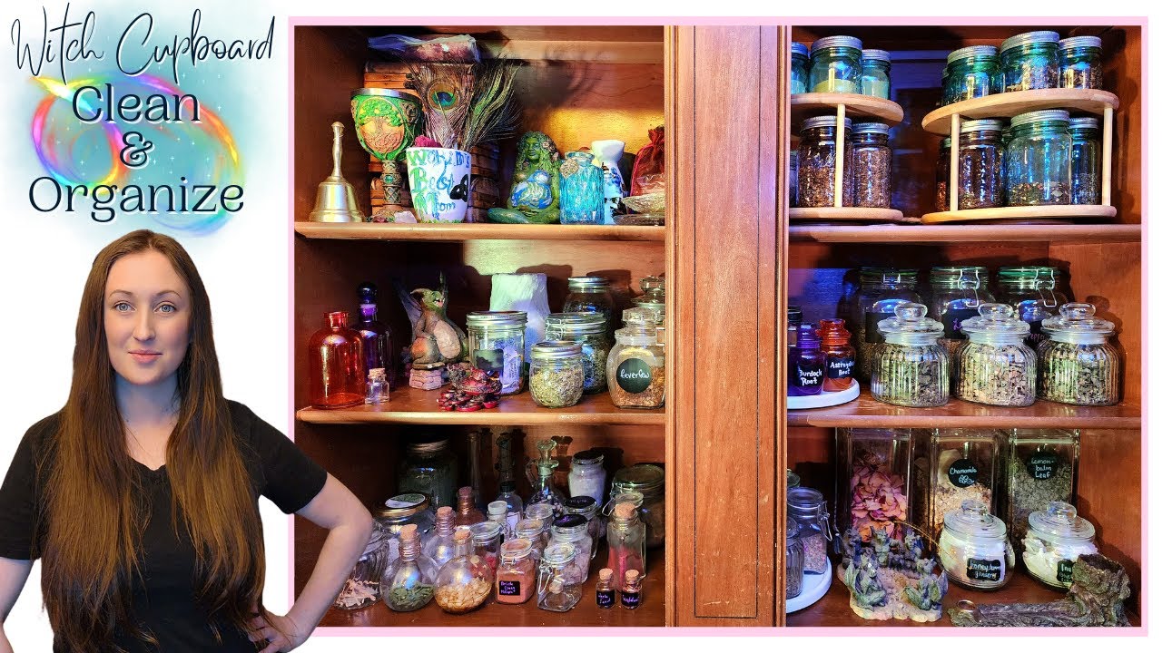 Clean and Organize With Me | Teas and Herbs | Witch Cupboard Organization