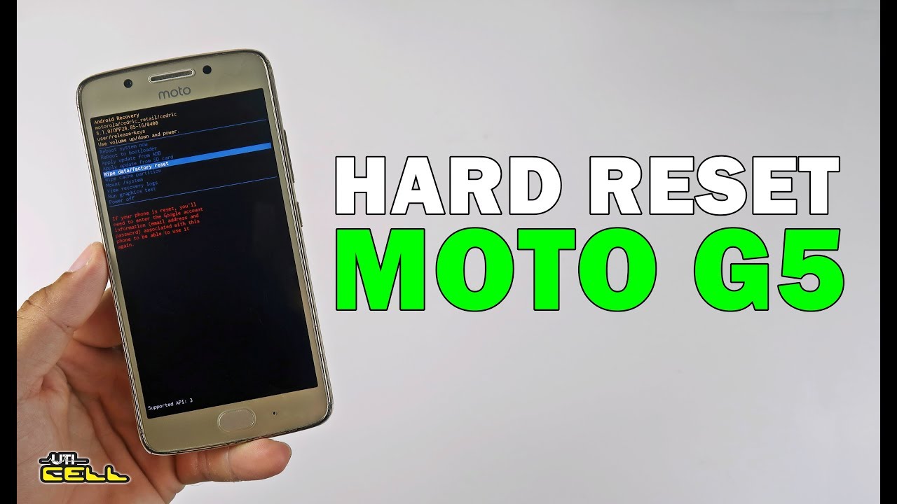 Hard Reset no Motorola Moto G5 (Todos os modelos) #UTICell