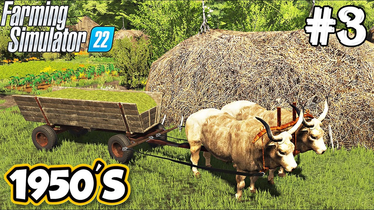 1950'S. Collecting hay. Fishing. First shopping. Productions. Selling goats. Selendra. FS22. Ep. 3