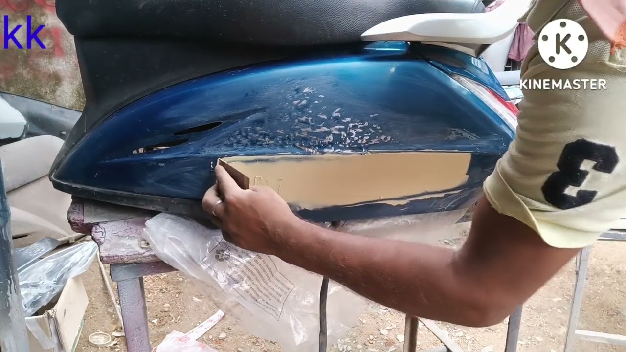 bodi click Activa ka dekhe kese painting hota hai @Sanju garage spray painting