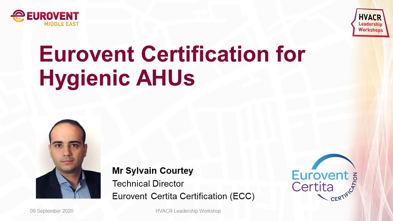 ECC: Eurovent Certification for Hygienic AHUs