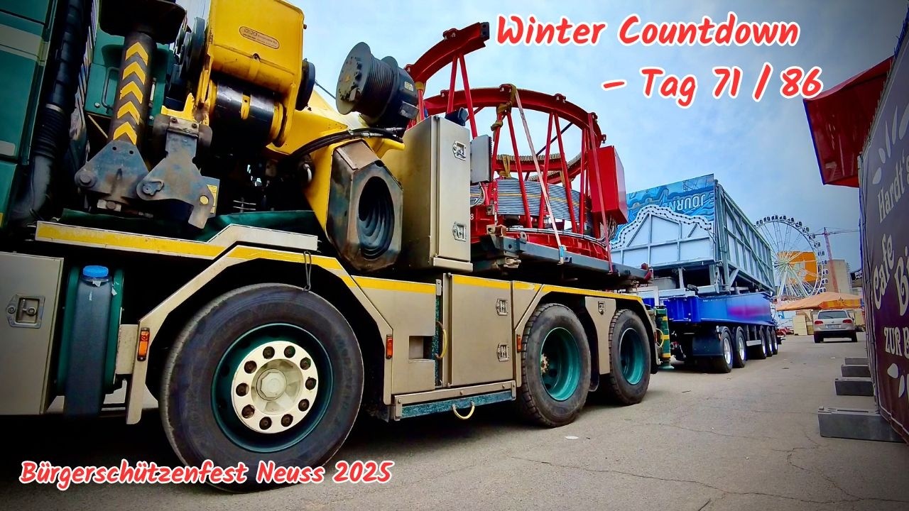 Kirmes Aufbau Highlights 🎡 Bürgerschützenfest Neuss 2025❄️Winter Countdown zur Kirmes 2026–Tag 71/86