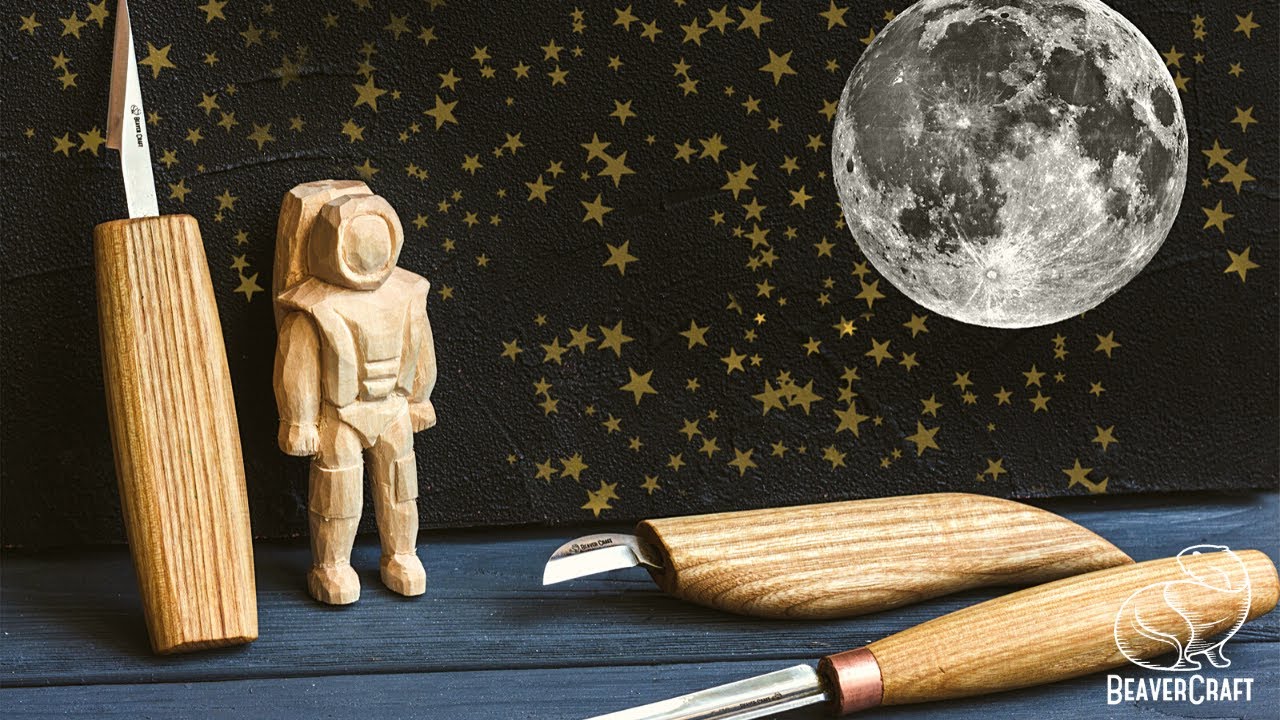 Easy Wood Carving Projects - Astronaut out of Wood