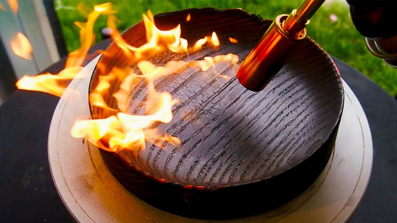 Woodturning a Yakisugi Tray with Irish Ash | Crafting with Fire 🔥