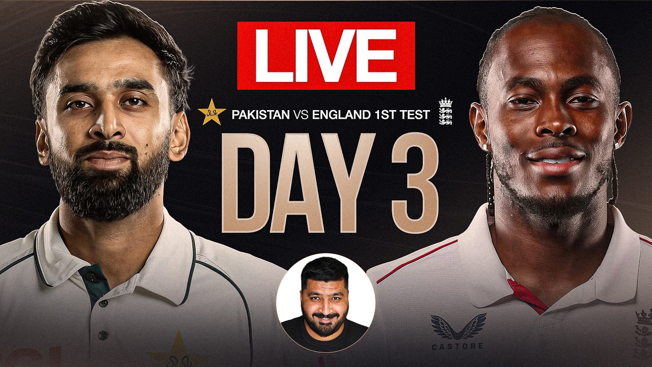 PAK vs ENG Match Live: Pakistan vs England 1st Test Day 3 | Commentary | Leeds Weather | Score |