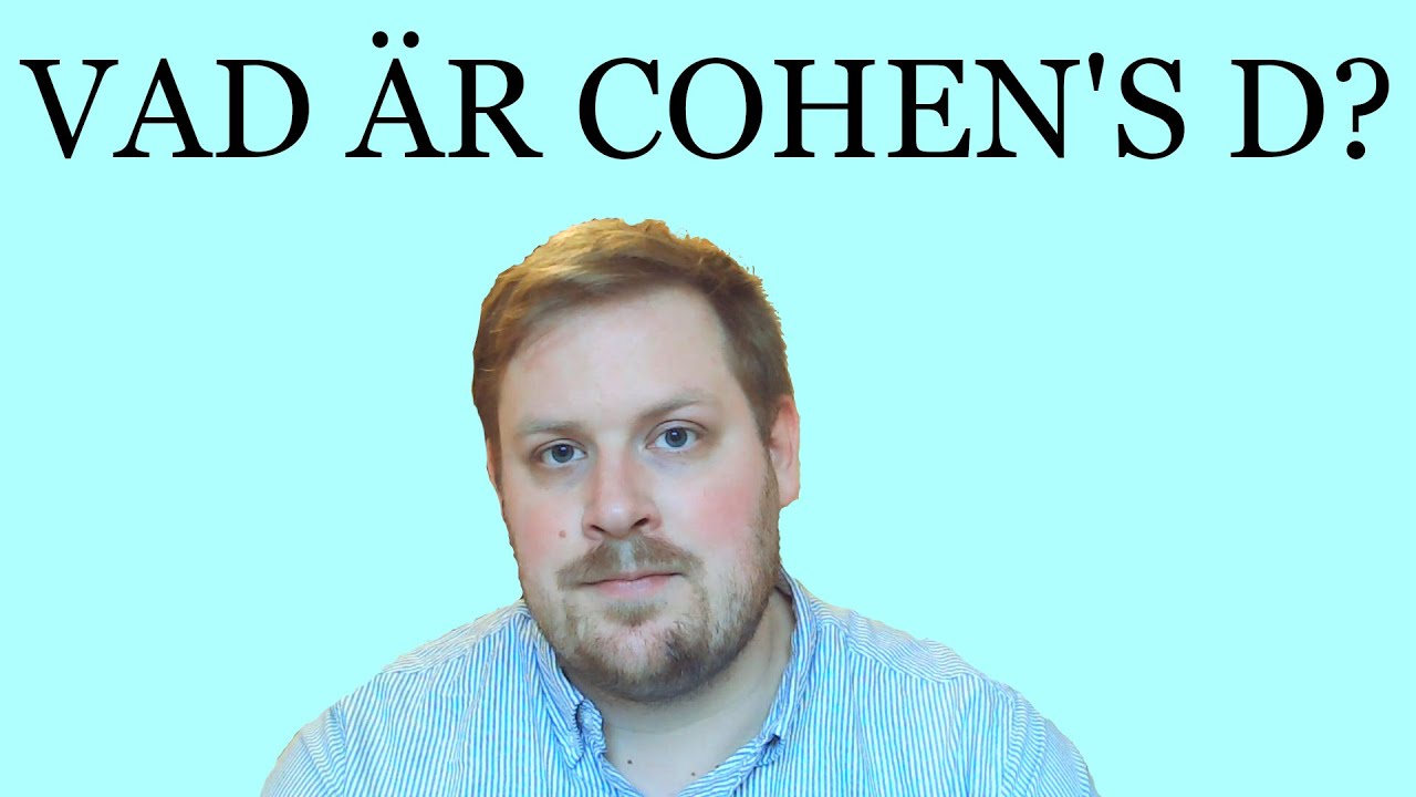Enkel f&ouml;rklaring av Cohen's d