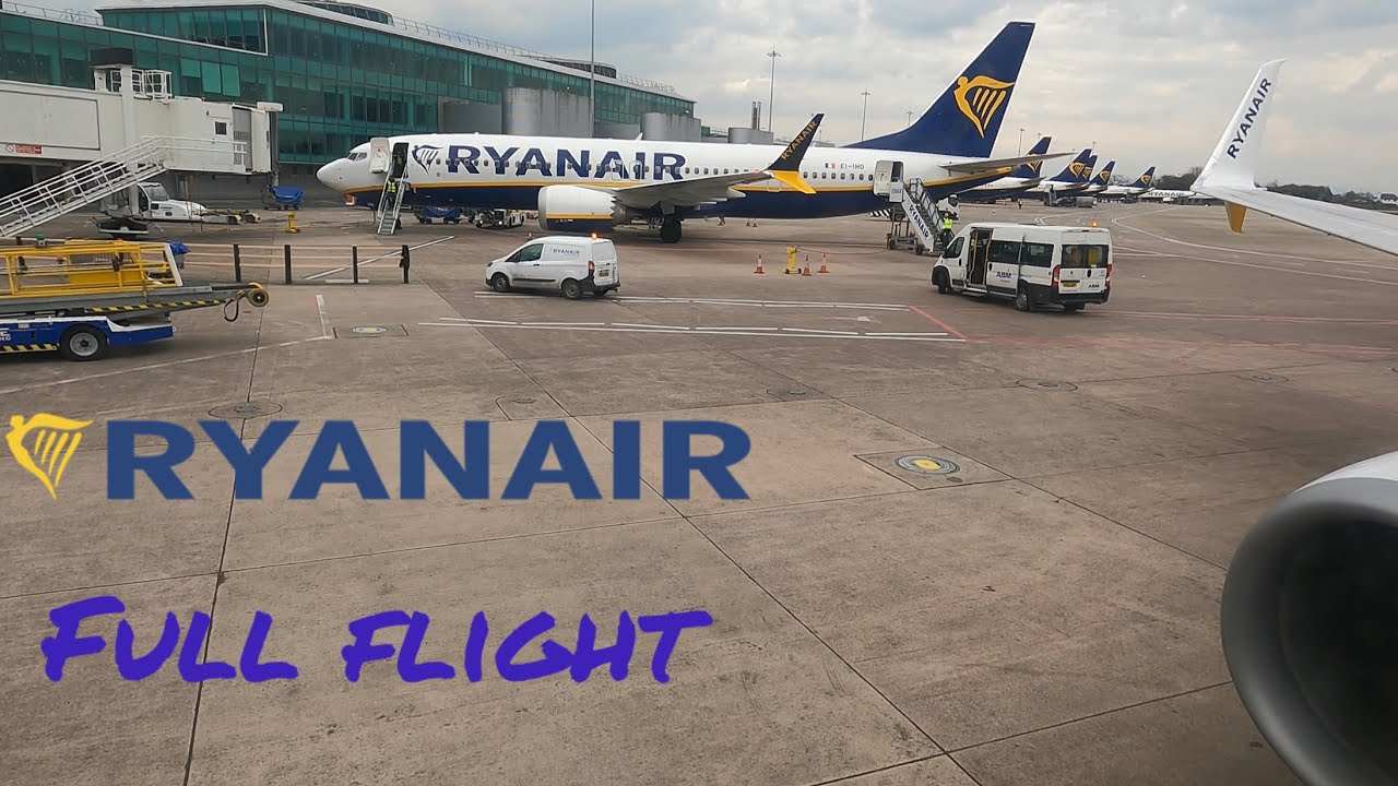 [4K] Manchester ✈ Belfast International | Ryanair UK | Full Flight | RK6126 | G-RUKH | 26/03/2024