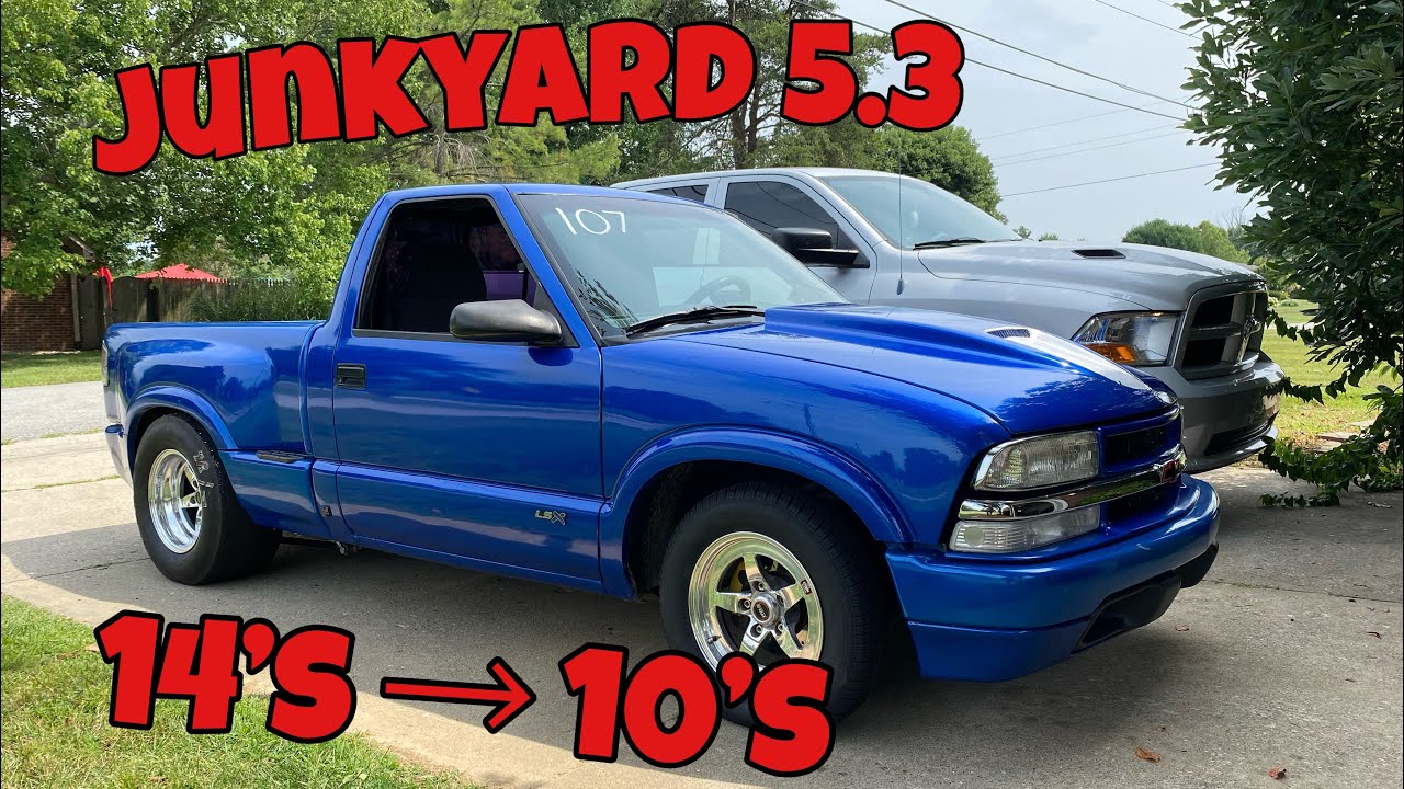 14's to 10's in a Junkyard 5.3 S10 With Nitrous // Ls Swap S10