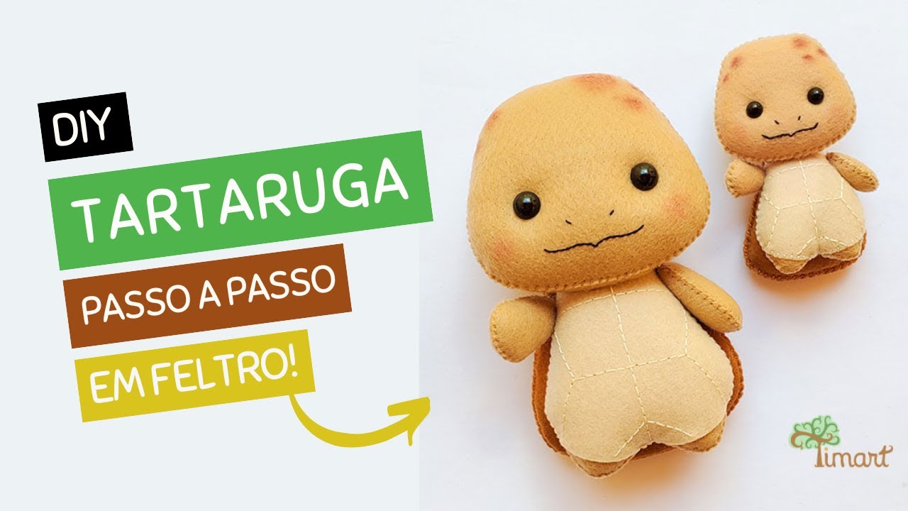 DIY - Como fazer uma tartaruga de feltro - Passo a passo
