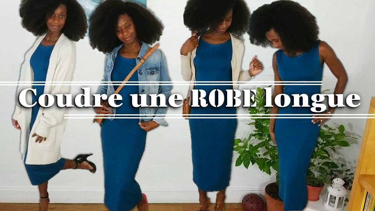 ✂ Tuto couture [facile] : une ROBE longue 💃🏾 sans patron - niveau débutant
