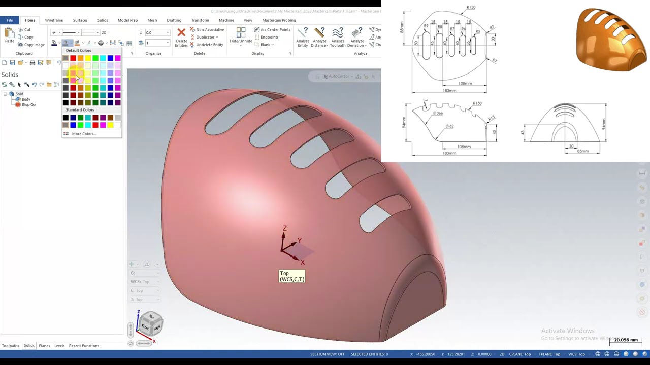 Mastercam 3D Modelling _ ex10