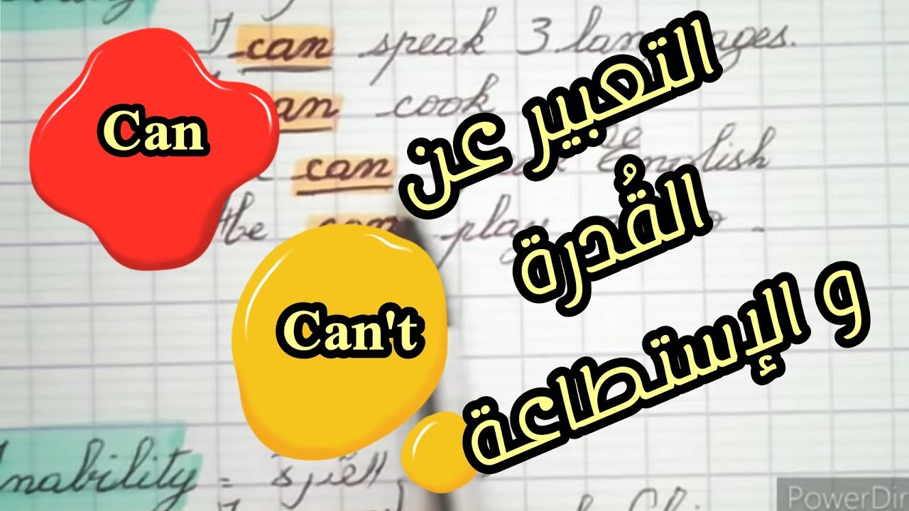 Expressing Ability and inability التعبير عن القُدرة و الاستطاعة بالإنجليزية