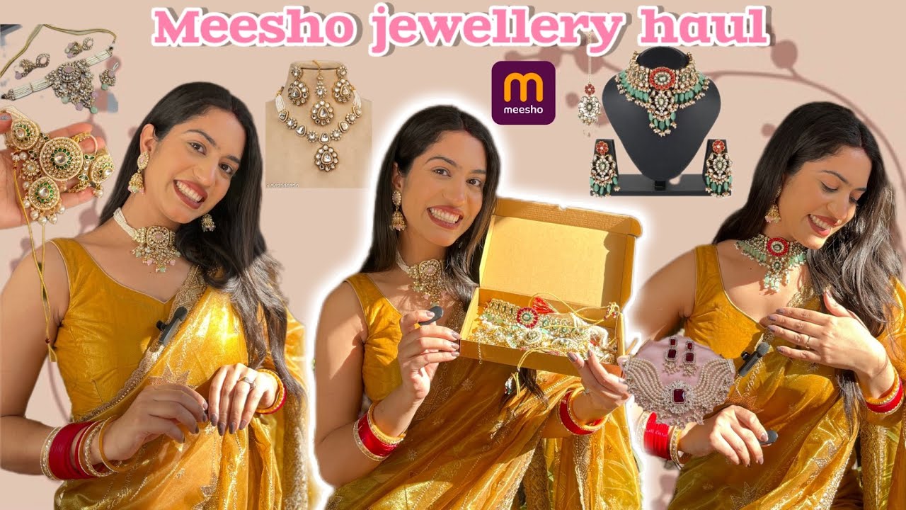 Meesho Wedding Jewellery haul |Very affordable and under budget🤩#meesho #meeshohaul #meeshojewellery