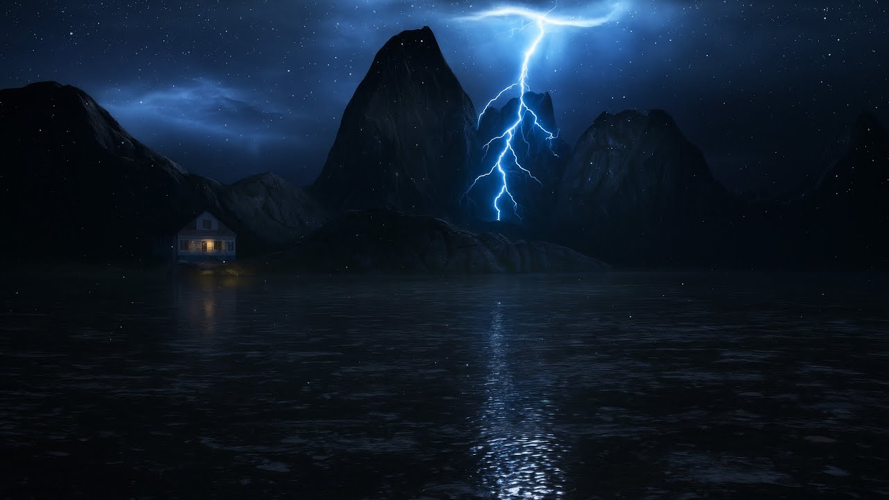 Powerful Thunderstorm Rolling in Over the Mountains | Thunder, Rain | Calm Before the Storm | 1 Hour