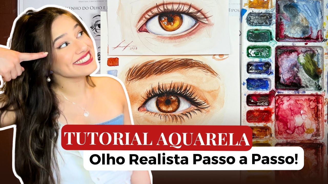 Como Pintar Olho Realista em Aquarela! | Sofia Campos