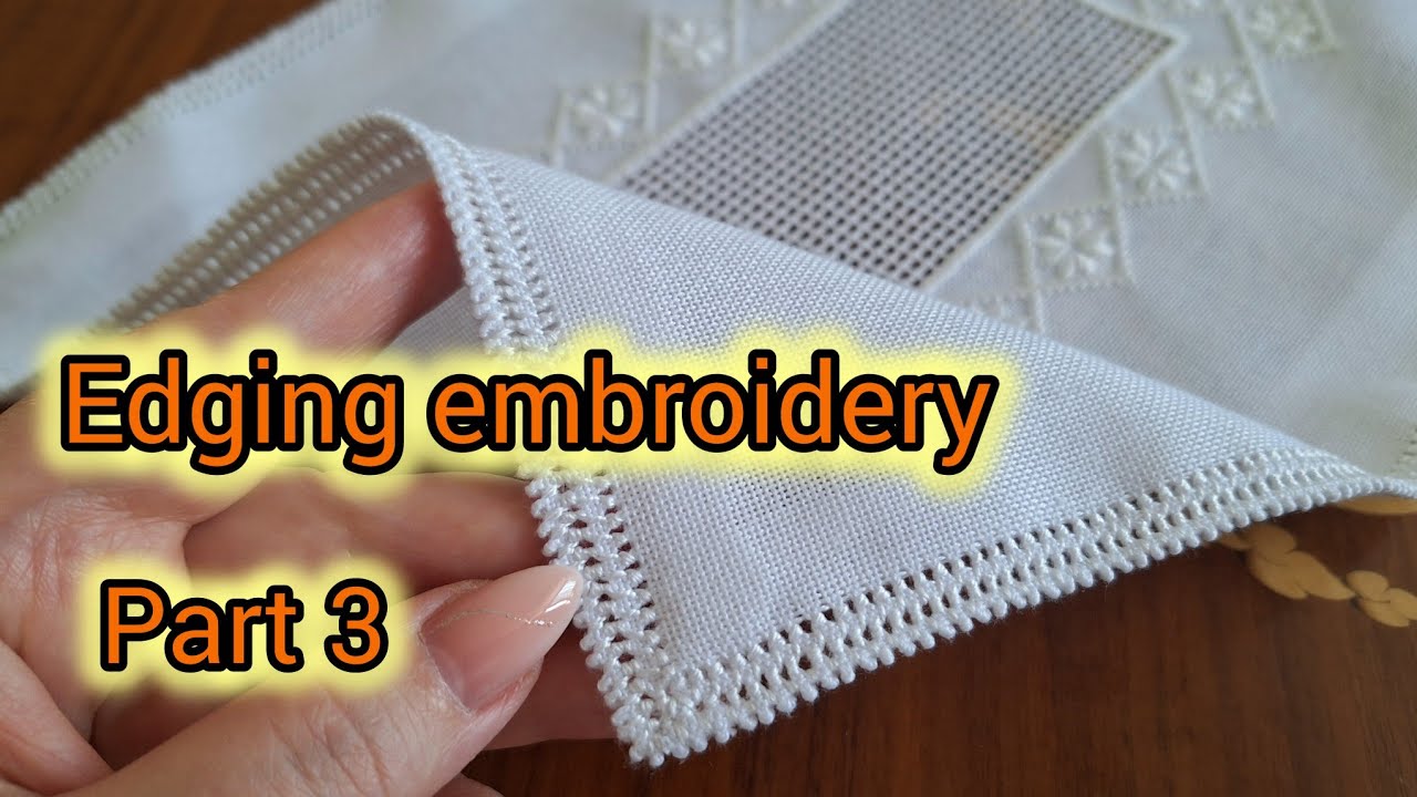 Hand embroidery : How to sew hemstitching tablecloth by hand , Embroidery techniques