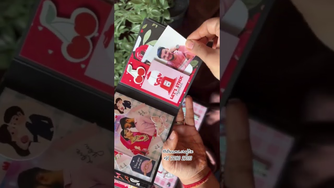 valentine special mini scrapbook &hearts;️ #scrapbook #miniscrapbook #valentinesdaygift #giftforlove