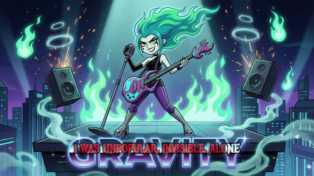 Gravity &ndash; Ember McLain (Danny Phantom) | Hazbin Hotel A.I. Concept Cover