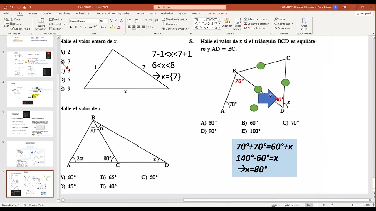 Geometría: triángulos