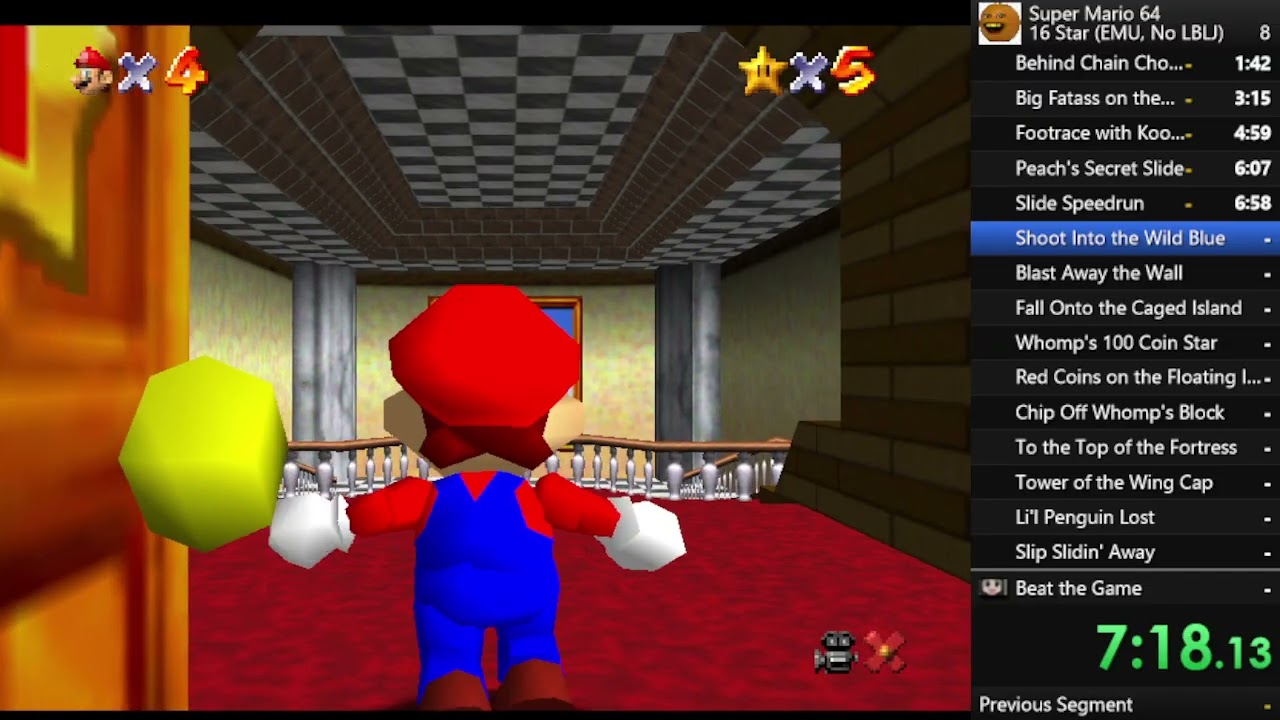 my awful attempt at an sm64 speedrun (44:40.14) (not wr will never be wr i did this for fun)