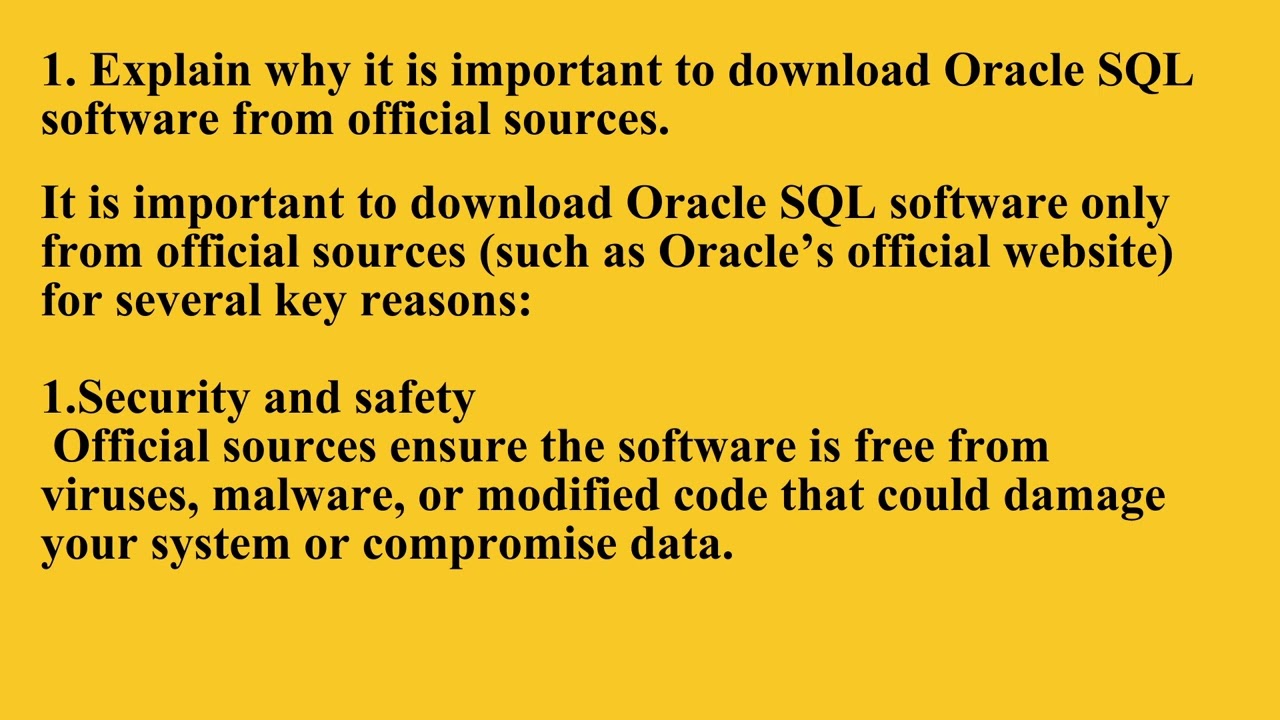 How to Download Oracle SQL Software Safely  | Q1 Oracle L9 P1 | SMILE ROAD