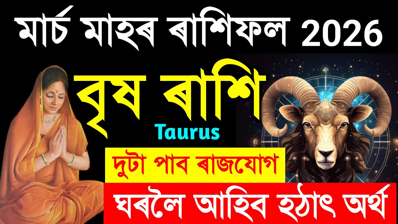 বৃষ ৰাশি মাৰ্চ ২০২৬ | ধন, চাকৰি, প্ৰেম সকলো সলনি হ’ব! Taurus March Rashifal 2026
