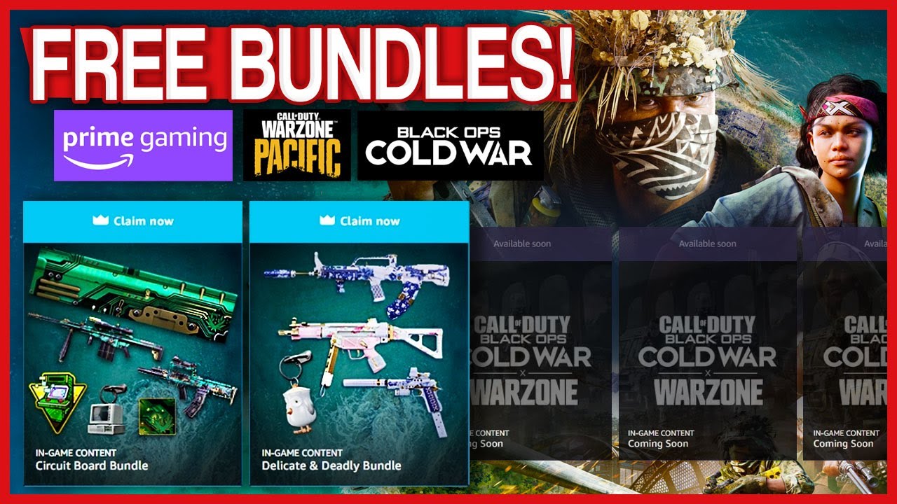Claim 2 FREE Bundles for Warzone Pacific with Prime Gaming! (Prime Gaming Loot 2022)