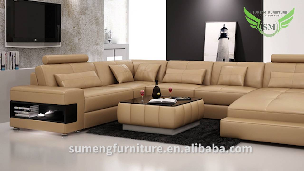 Sumeng Modern leather U shape Sofa