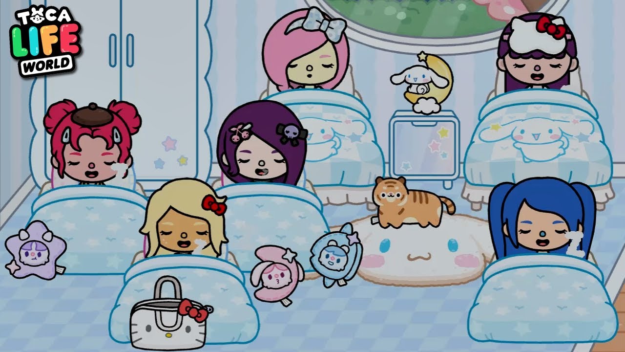 UMA NOITE na CASA DE FESTAS DA HELLO KITTY (Toca Boca World) #LuliRarity