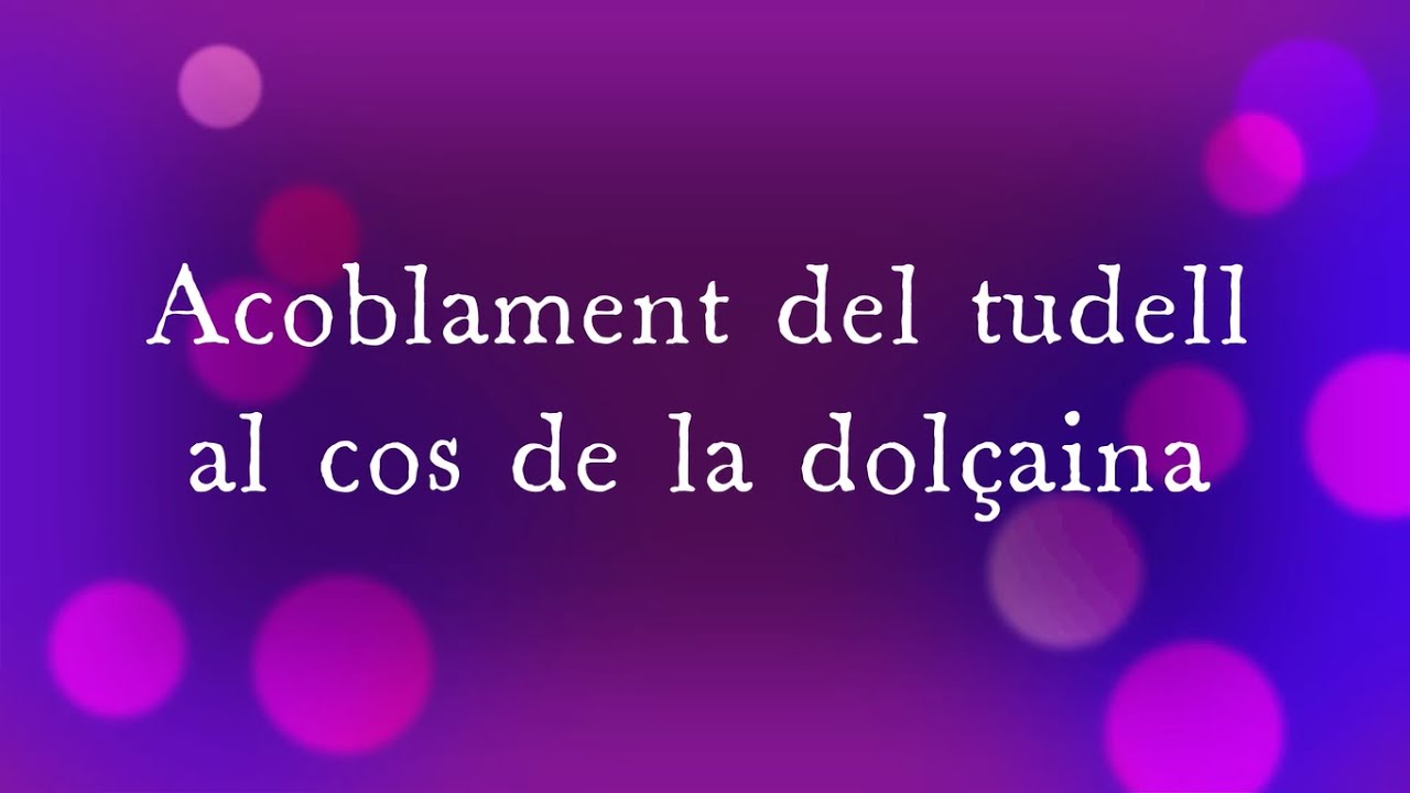 Acoblament del tudell al cos de la dolçaina 👌