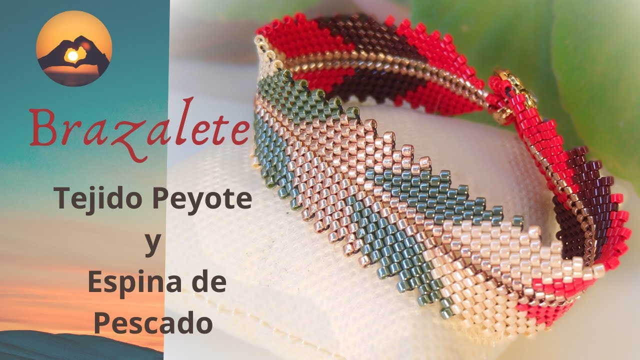 DIY Cómo Hacer una Pulsera en Peyote y Espina de Pescado con Delica Miyuki
