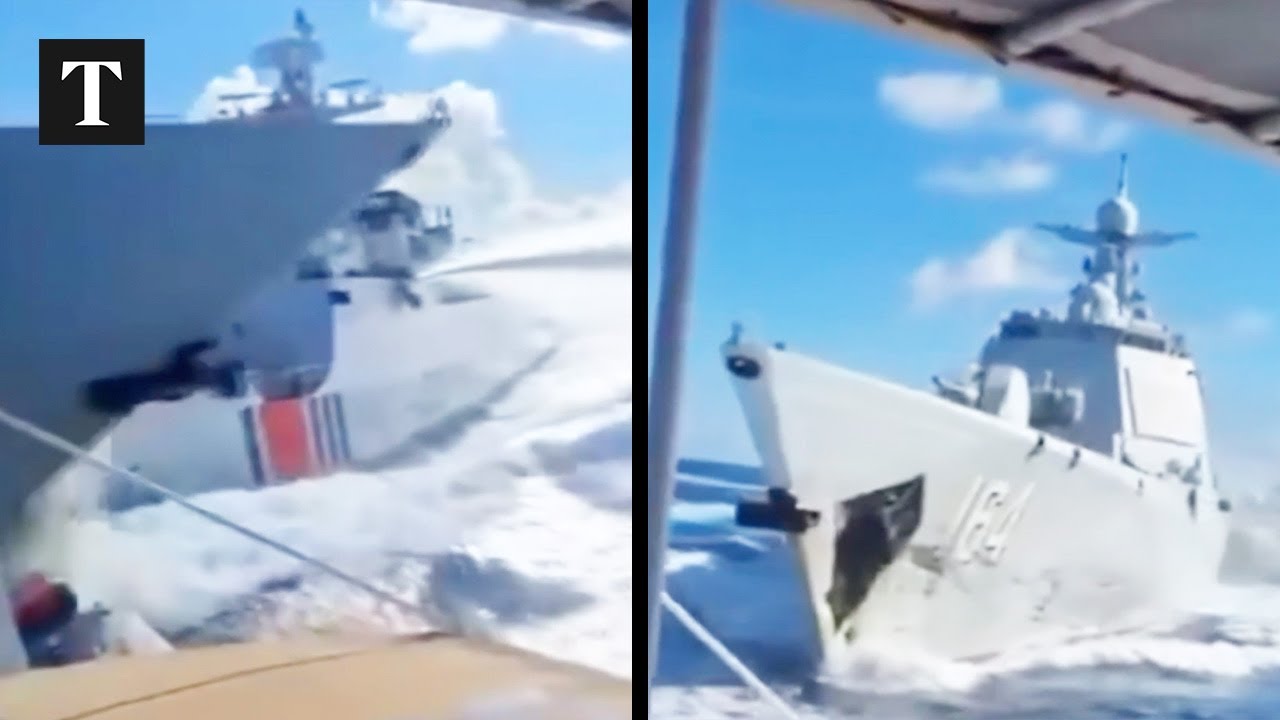 Chinese Navy Ships Collide During Attack on Philippine Coastguard