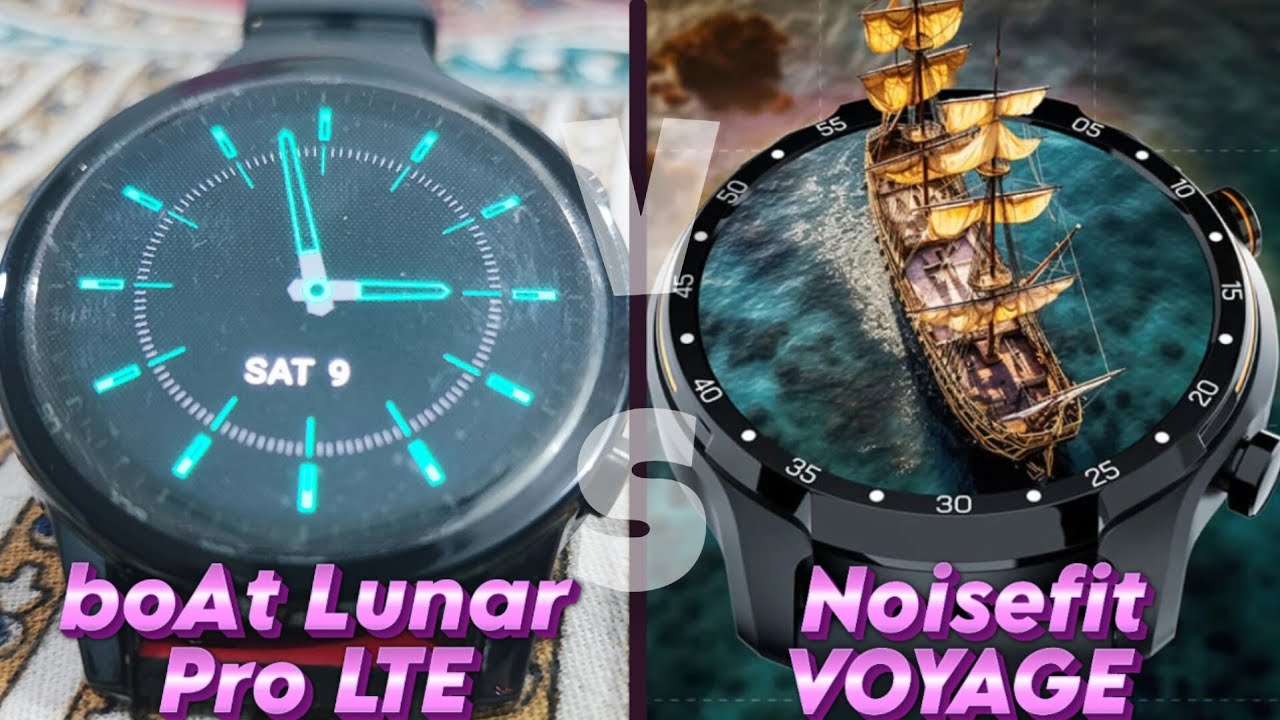 boAt Lunar Pro LTE vs Noisefit VOYAGE | Esim 4g lte Smartwatch comparison #comparison #new