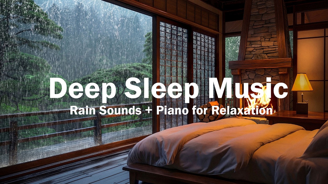Deep Sleep Music – Relaxing Piano Music & Healing Rain Sounds for Stress Relief to Sleep Instantly