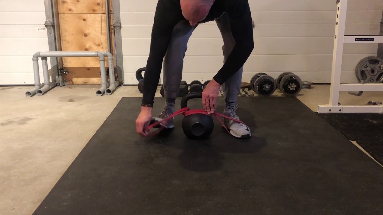 Banded KB Deadlift Setup
