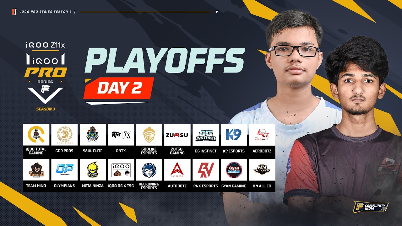 iQOO Pro Series Season 3 - Playoffs | Day 2 #iQOOProSeries #iQOOZ11x #FreeFireMax
