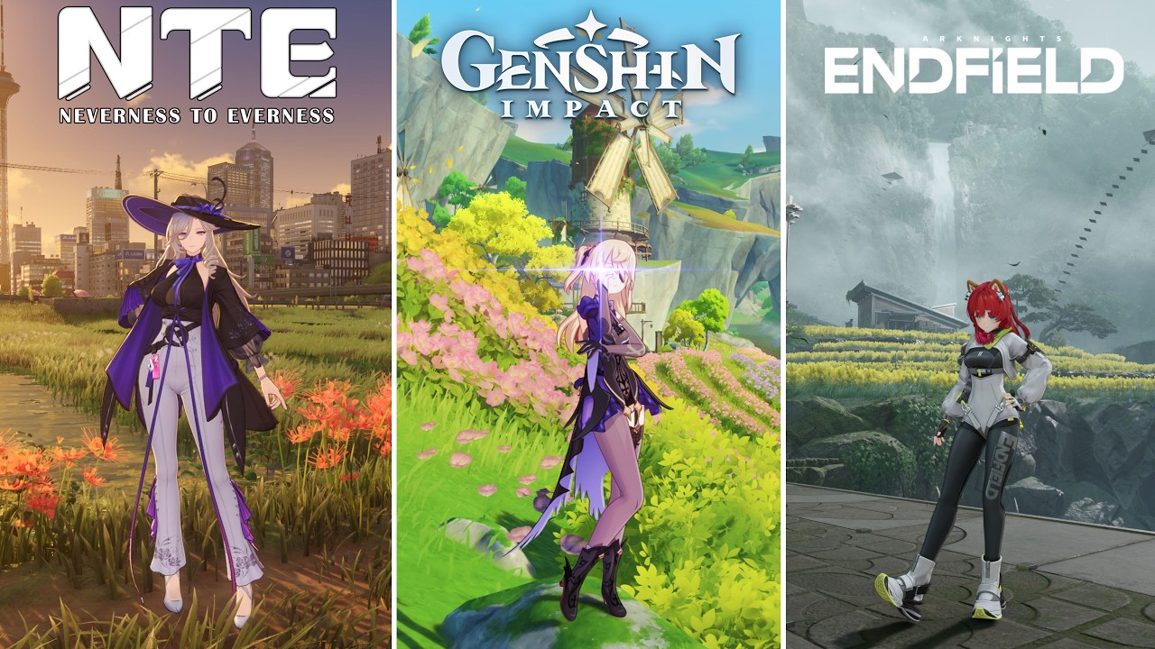 NTE vs Genshin Impact vs Arknights: Endfield &ndash; Details & Physics Comparison